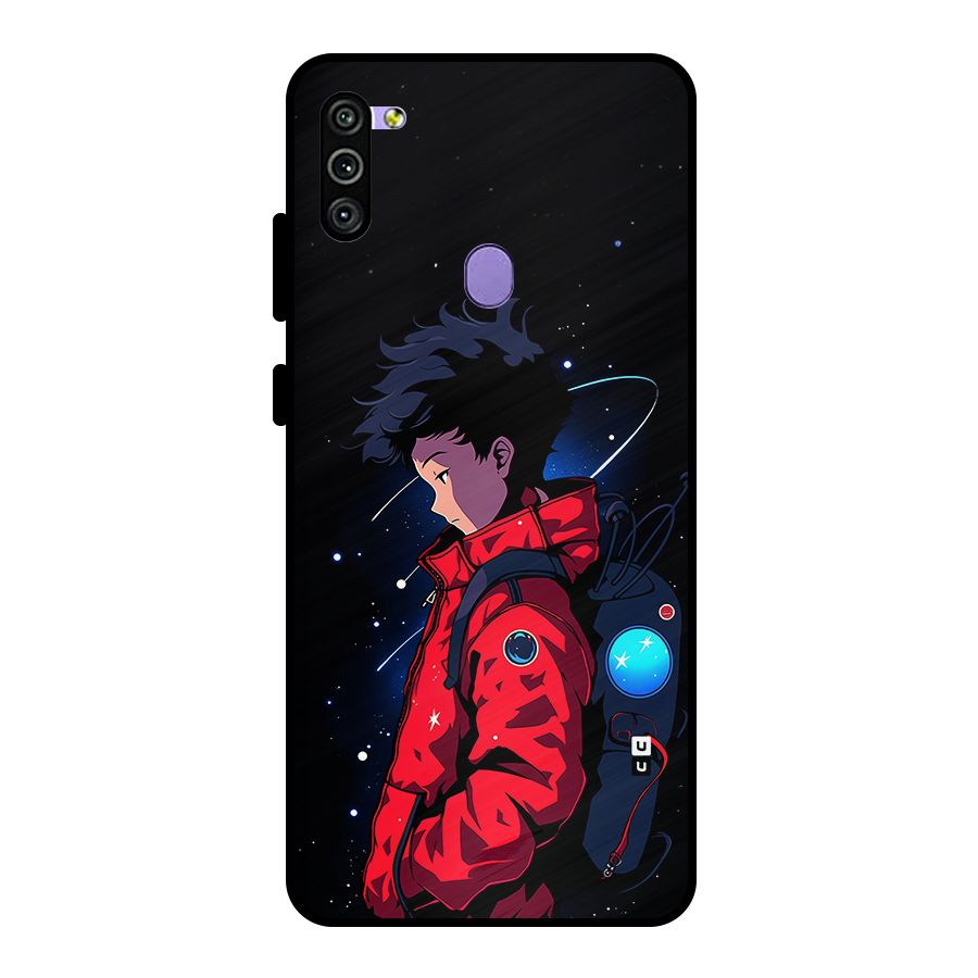 Cute Space Boy Metal Back Case for Galaxy M11