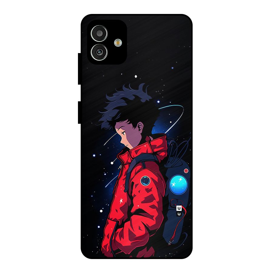 Cute Space Boy Metal Back Case for Galaxy M13 5G
