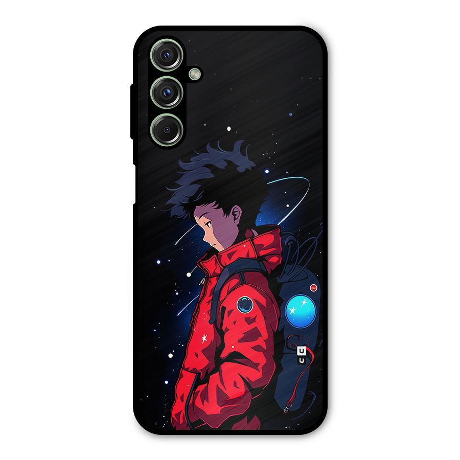Cute Space Boy Metal Back Case for Galaxy M34