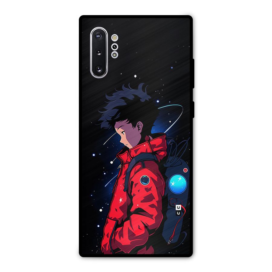 Cute Space Boy Metal Back Case for Galaxy Note 10 Plus
