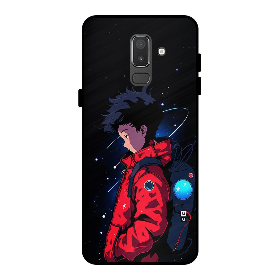 Cute Space Boy Metal Back Case for Galaxy On8 (2018)