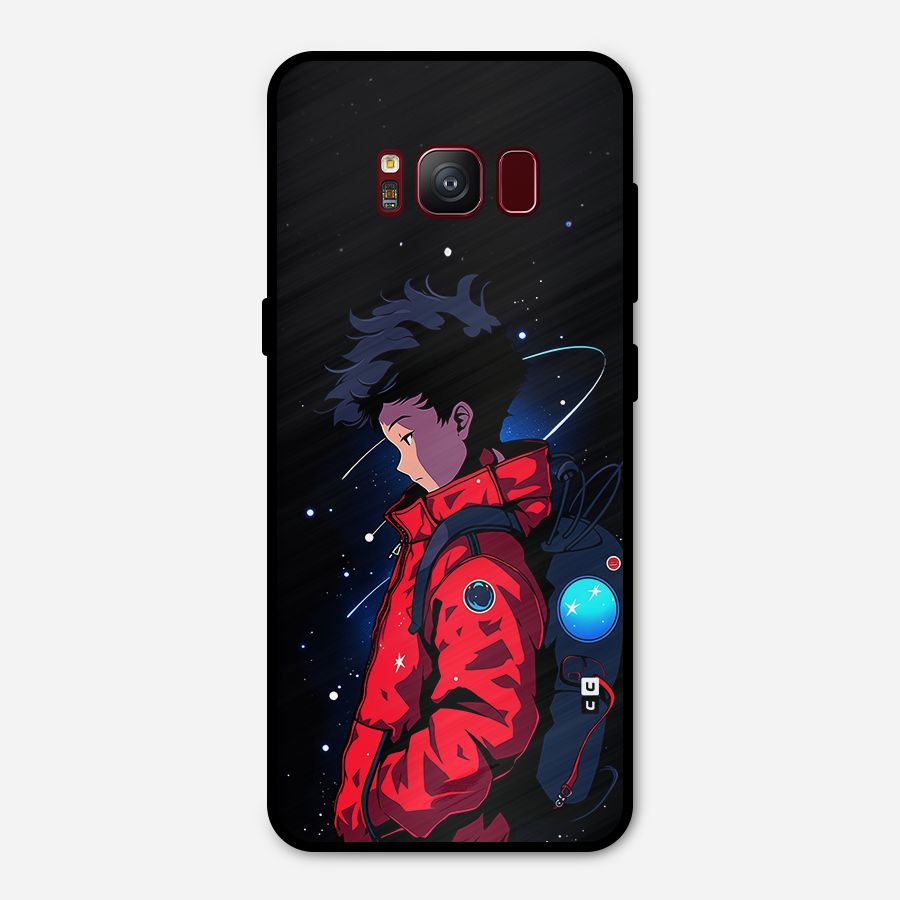 Cute Space Boy Metal Back Case for Galaxy S8