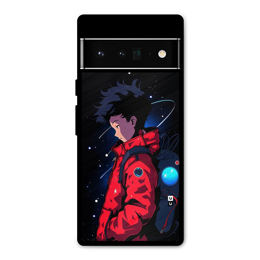 Cute Space Boy Metal Back Case for Google Pixel 6 Pro