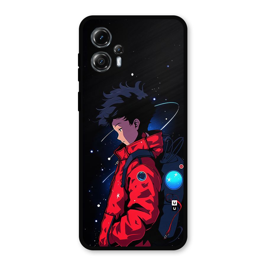 Cute Space Boy Metal Back Case for Moto G13