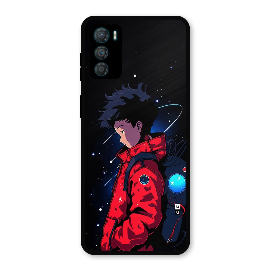 Cute Space Boy Metal Back Case for Moto G42
