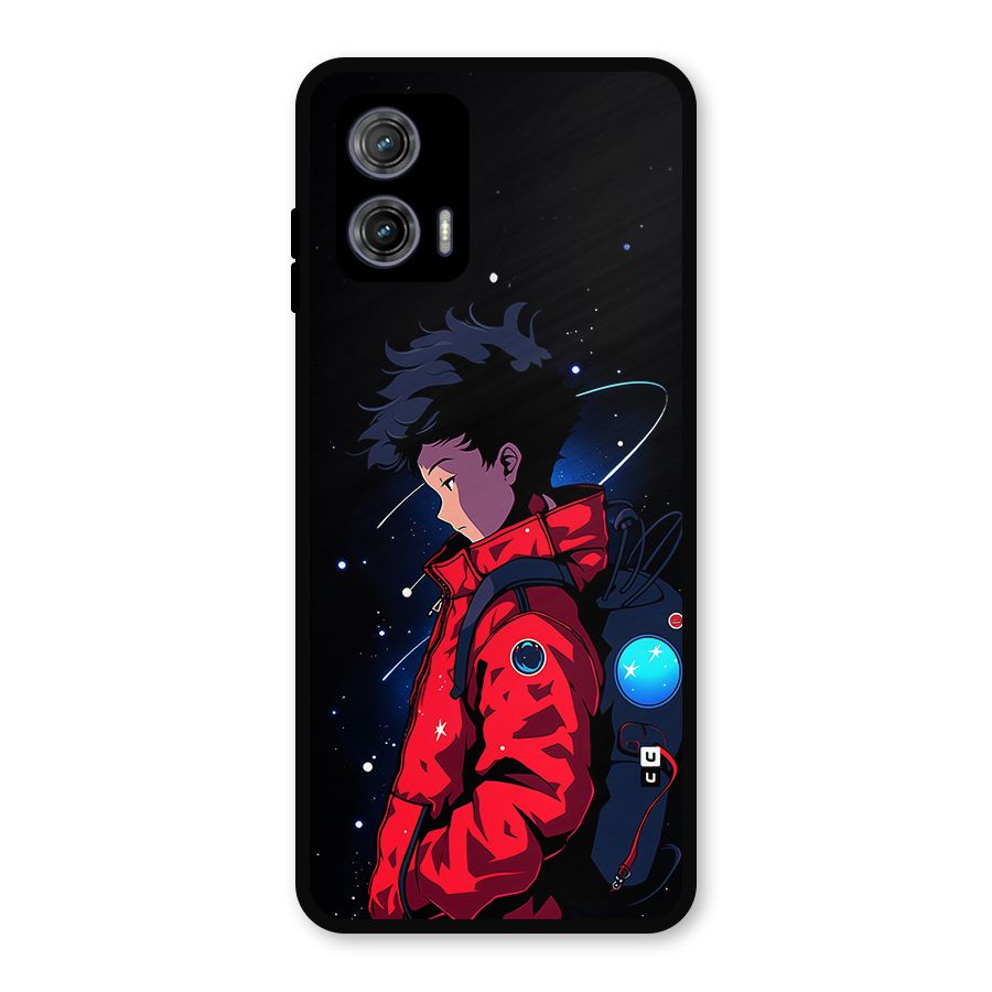 Cute Space Boy Metal Back Case for Moto G73