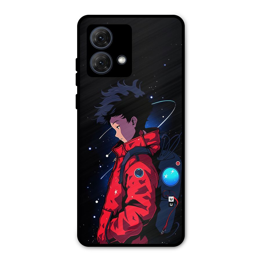 Cute Space Boy Metal Back Case for Moto G84