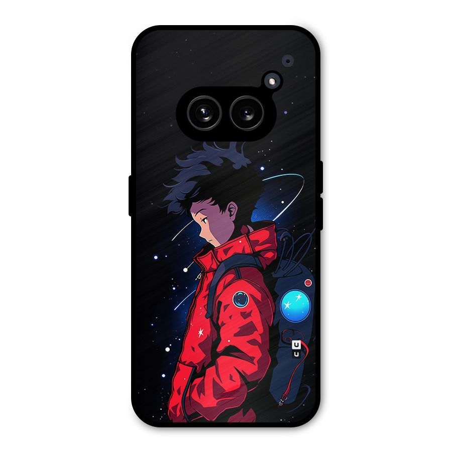 Cute Space Boy Metal Back Case for Nothing Phone 2a