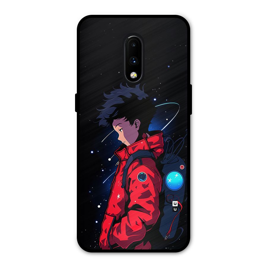 Cute Space Boy Metal Back Case for OnePlus 7