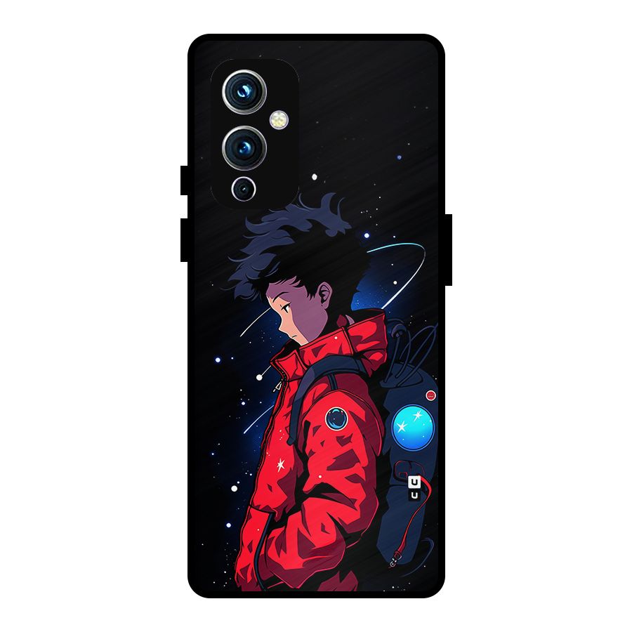 Cute Space Boy Metal Back Case for OnePlus 9