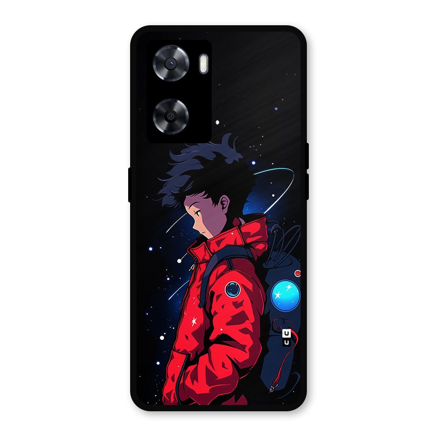 Cute Space Boy Metal Back Case for Oppo A57 2022