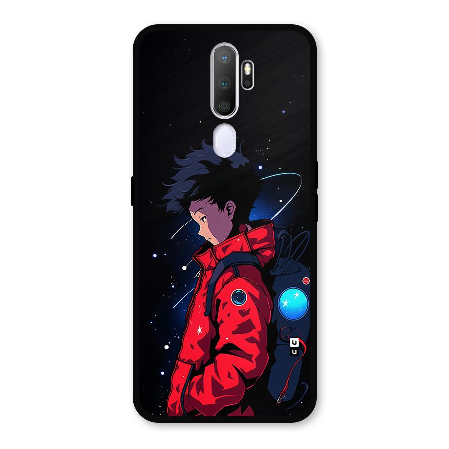 Cute Space Boy Metal Back Case for Oppo A5 (2020)