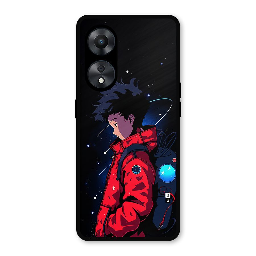 Cute Space Boy Metal Back Case for Oppo A78
