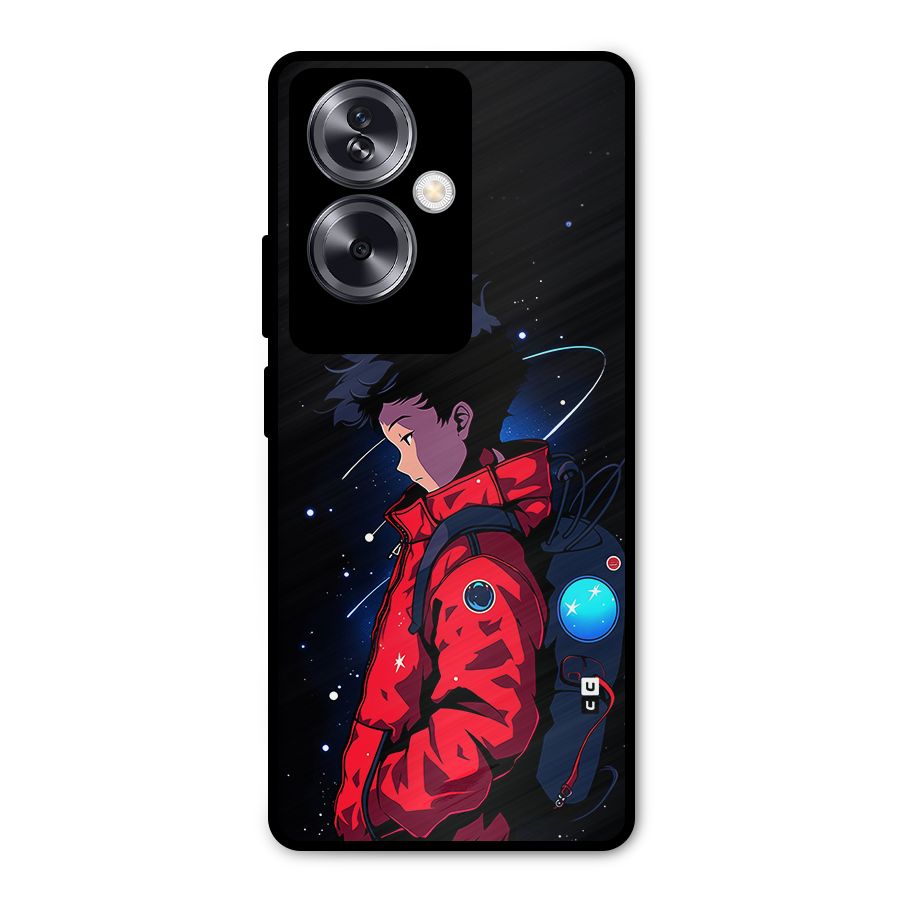 Cute Space Boy Metal Back Case for Oppo A79 5G