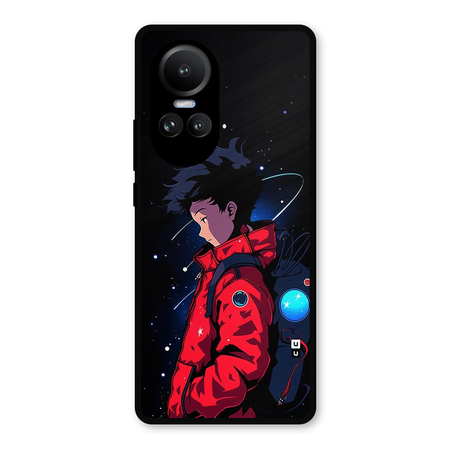 Cute Space Boy Metal Back Case for Oppo Reno10