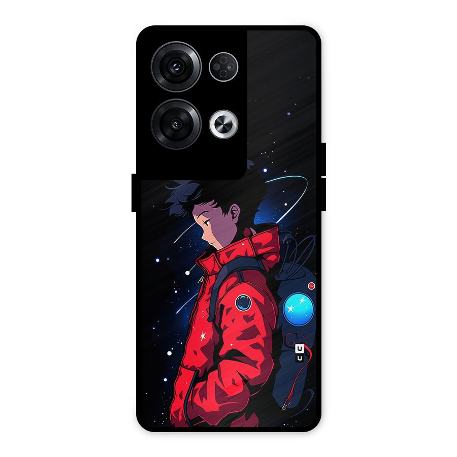 Cute Space Boy Metal Back Case for Oppo Reno8 Pro 5G