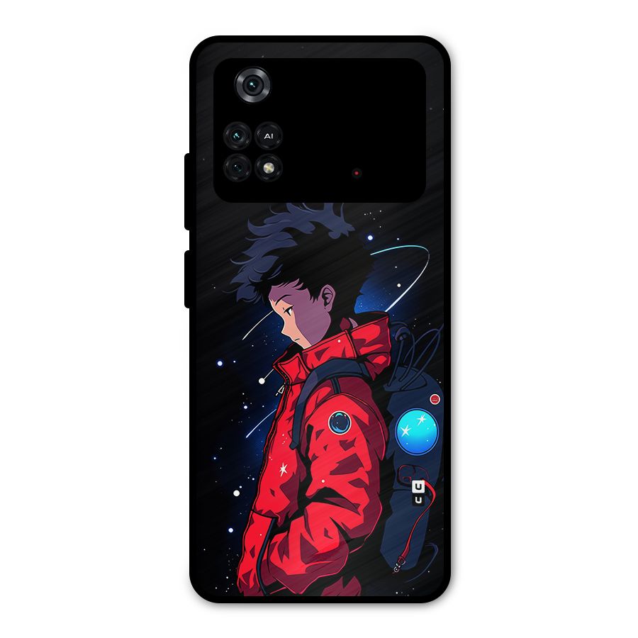 Cute Space Boy Metal Back Case for Poco M4 Pro 4G