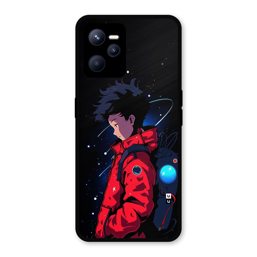 Cute Space Boy Metal Back Case for Realme C35