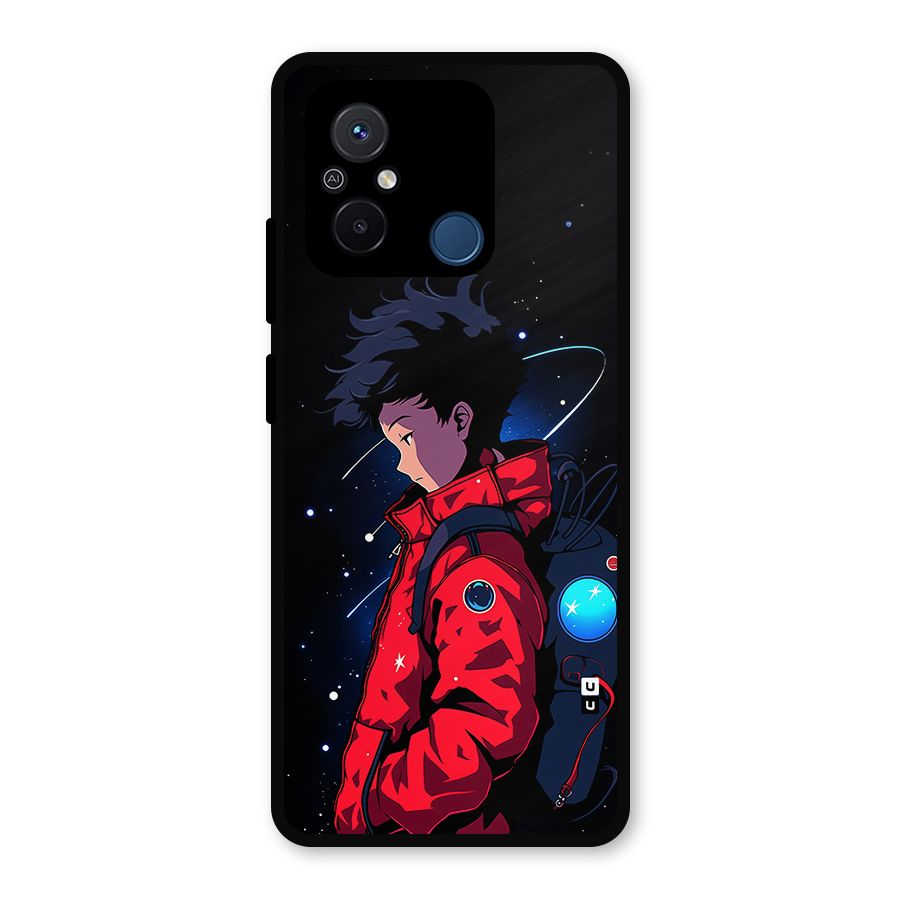 Cute Space Boy Metal Back Case for Redmi 12C
