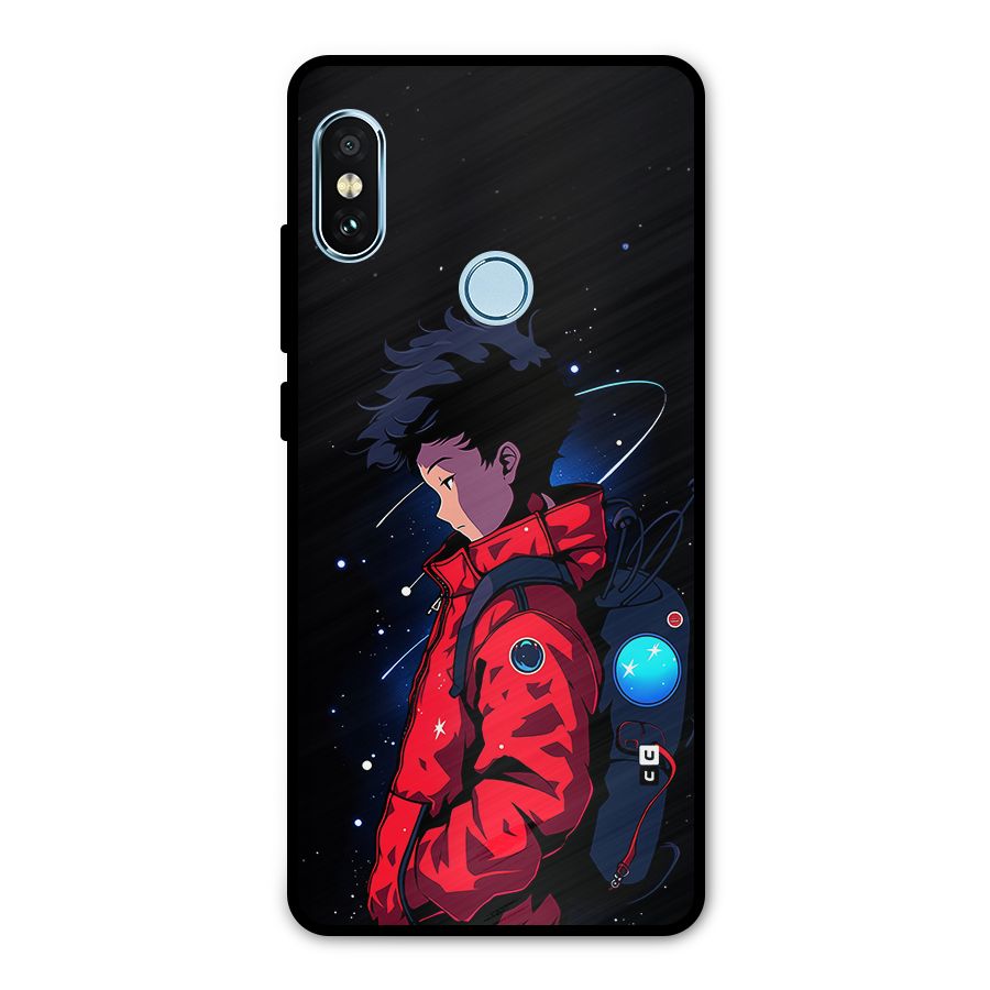 Cute Space Boy Metal Back Case for Redmi Note 5 Pro