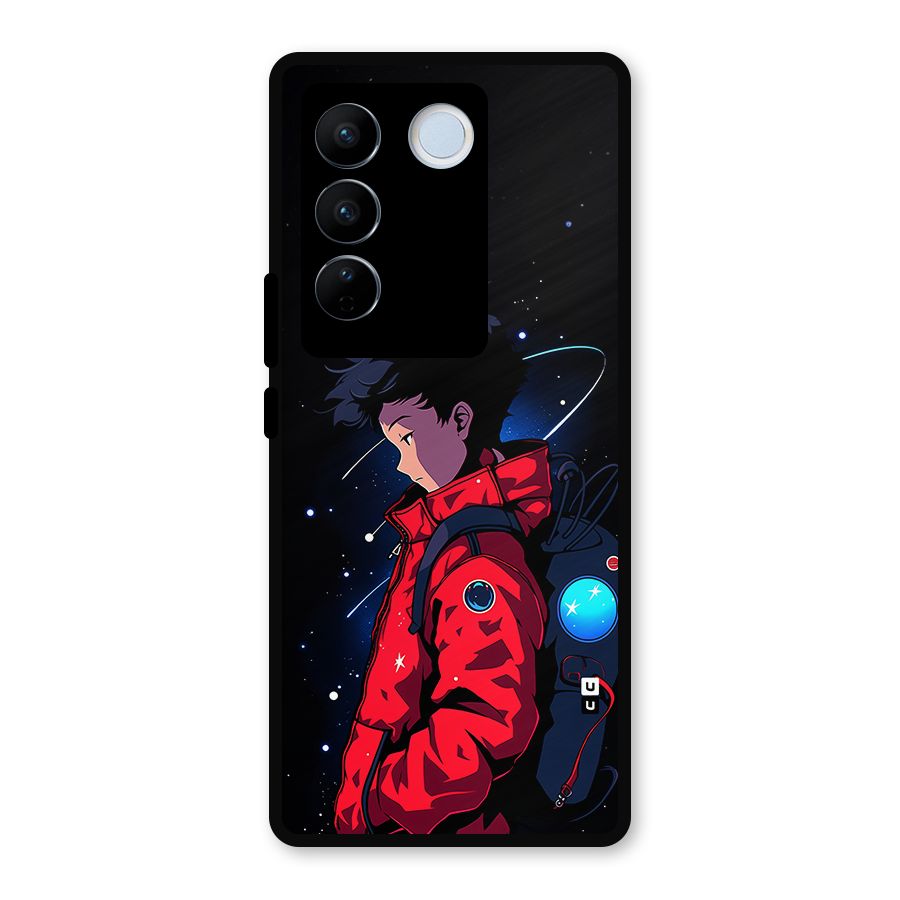 Cute Space Boy Metal Back Case for Vivo V27 Pro