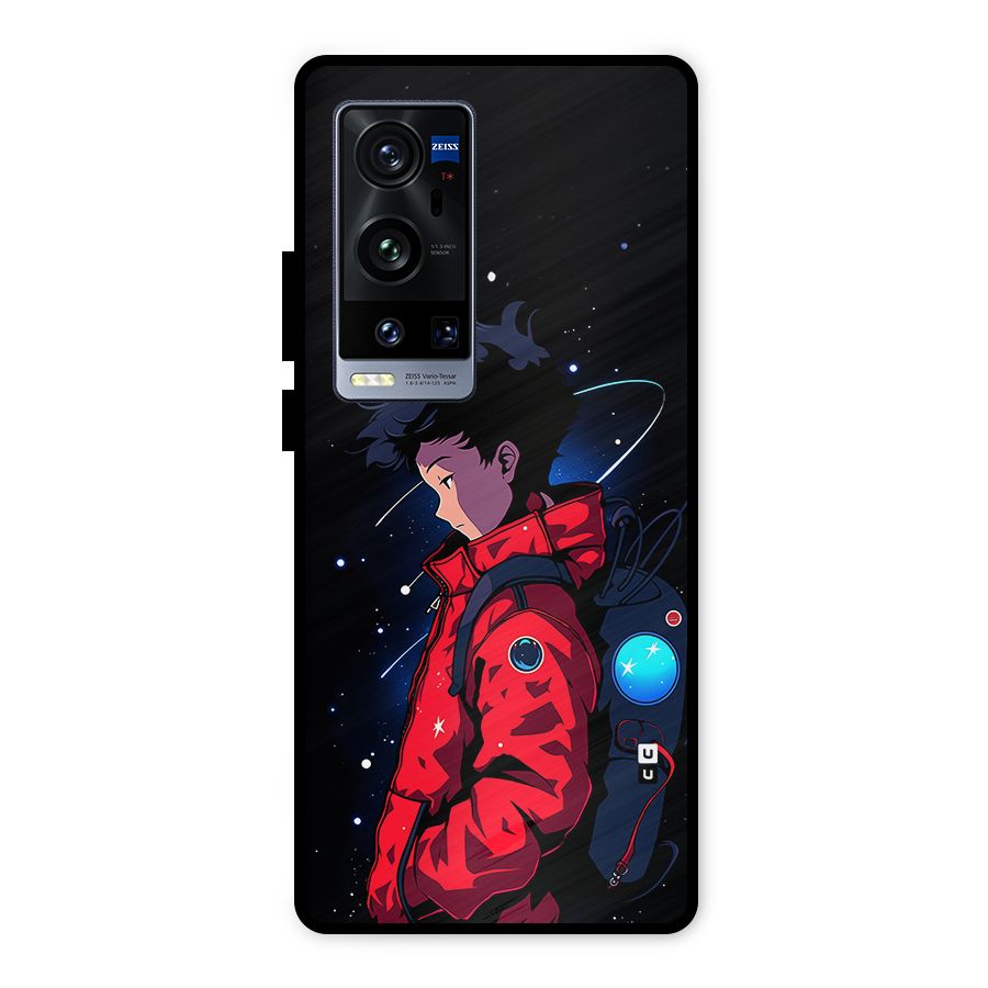 Cute Space Boy Metal Back Case for Vivo X60 Pro Plus