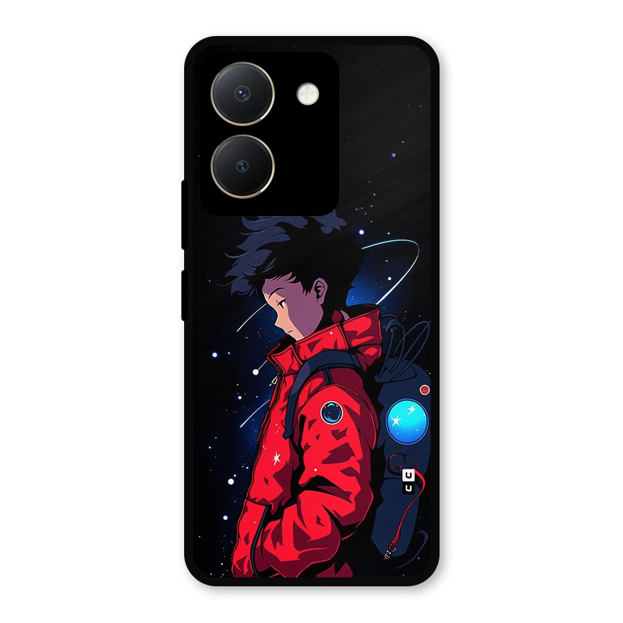 Cute Space Boy Metal Back Case for Vivo Y36