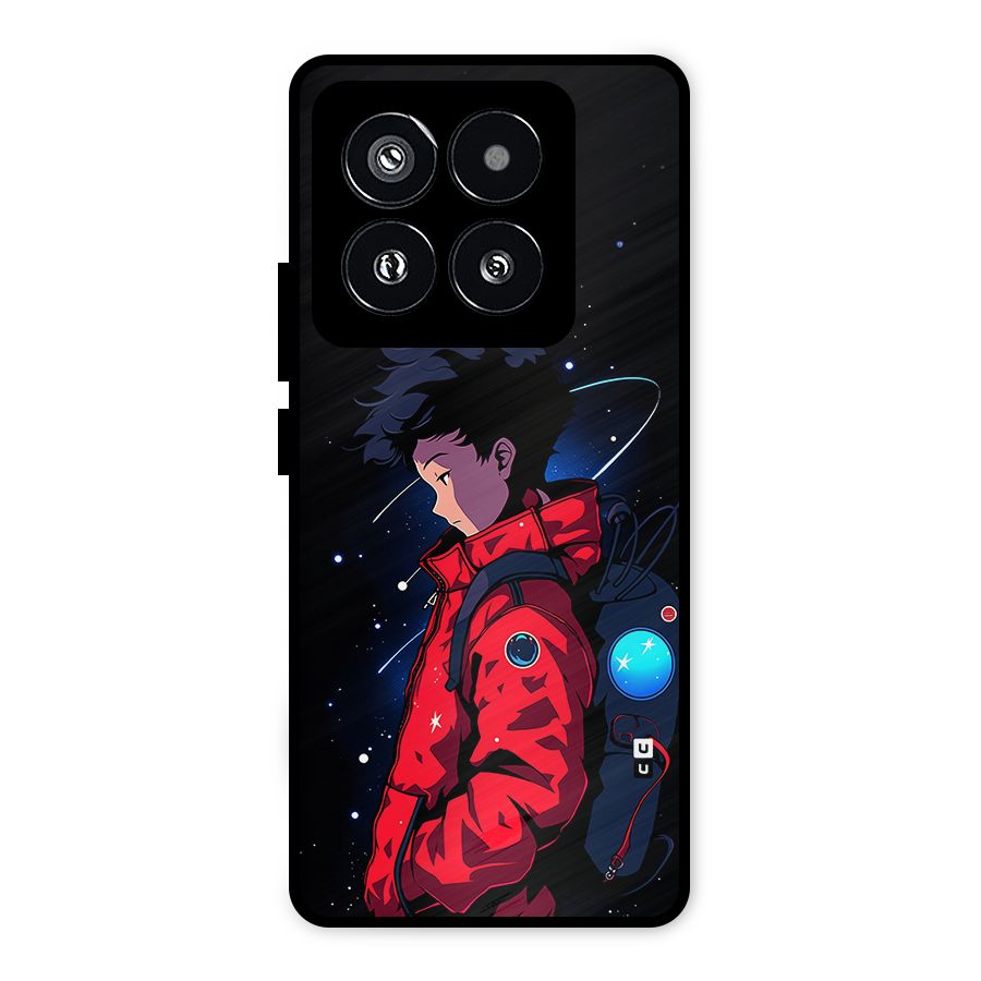 Cute Space Boy Metal Back Case for Xiaomi 14 Pro
