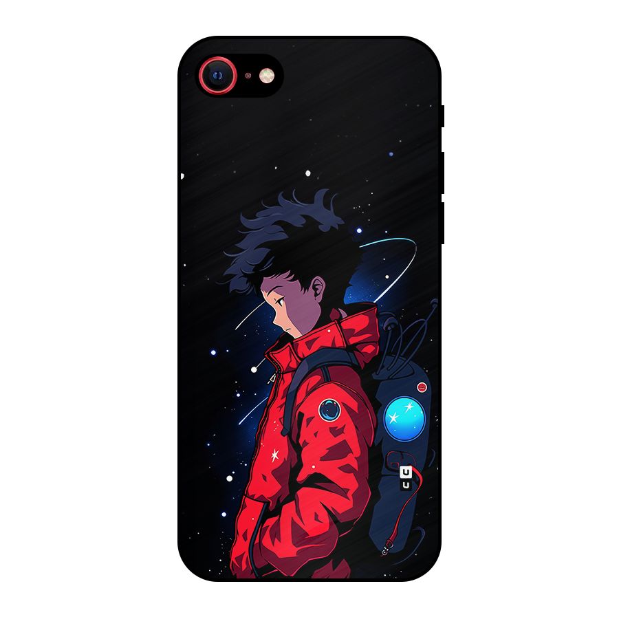 Cute Space Boy Metal Back Case for iPhone SE 2022
