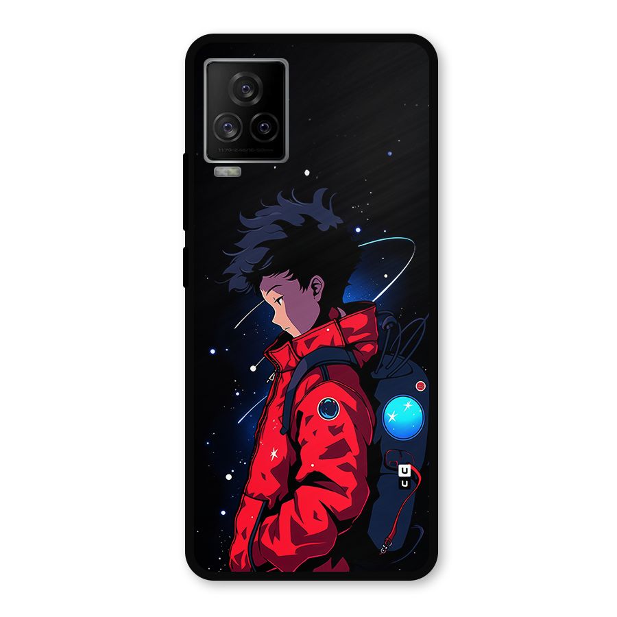 Cute Space Boy Metal Back Case for iQOO 7 Legend 5G
