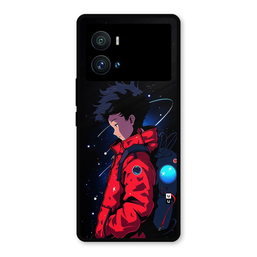 Cute Space Boy Metal Back Case for iQOO 9 Pro