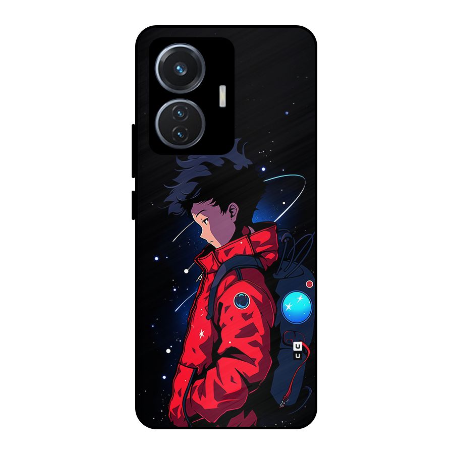 Cute Space Boy Metal Back Case for iQOO Z6 44W