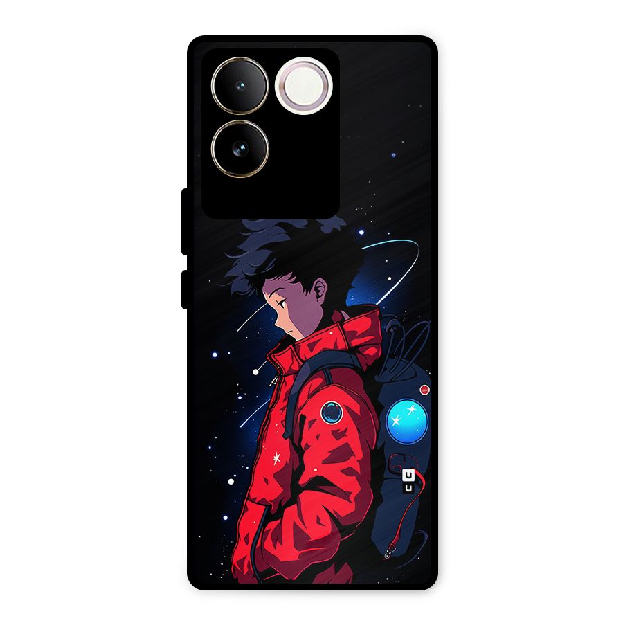 Cute Space Boy Metal Back Case for iQOO Z7 Pro