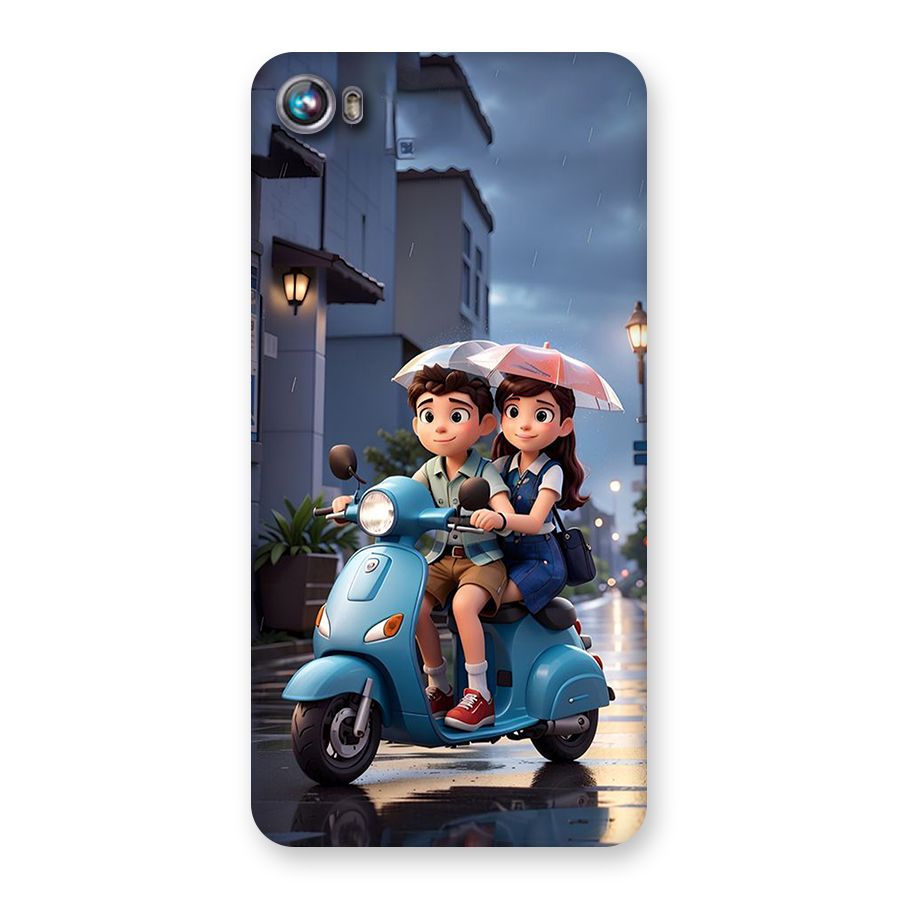 Cute Teen Scooter Back Case for Canvas Fire 4 (A107)