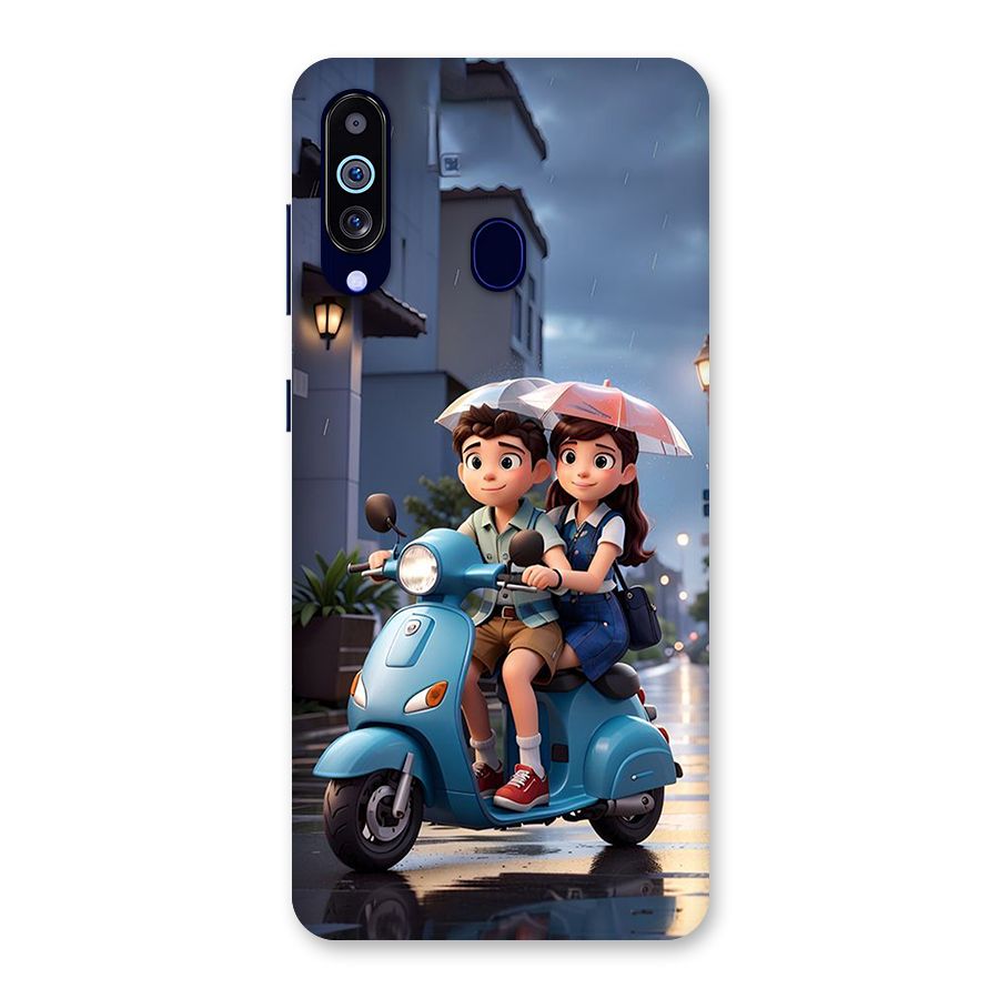 Cute Teen Scooter Back Case for Galaxy A60