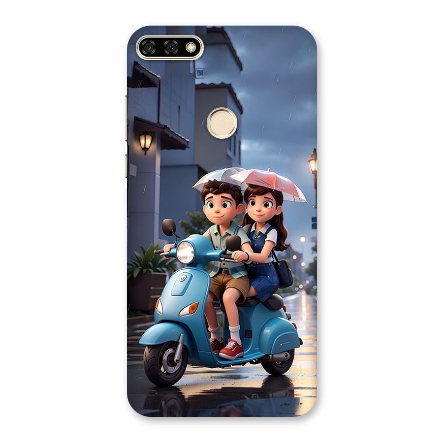 Cute Teen Scooter Back Case for Honor 7A