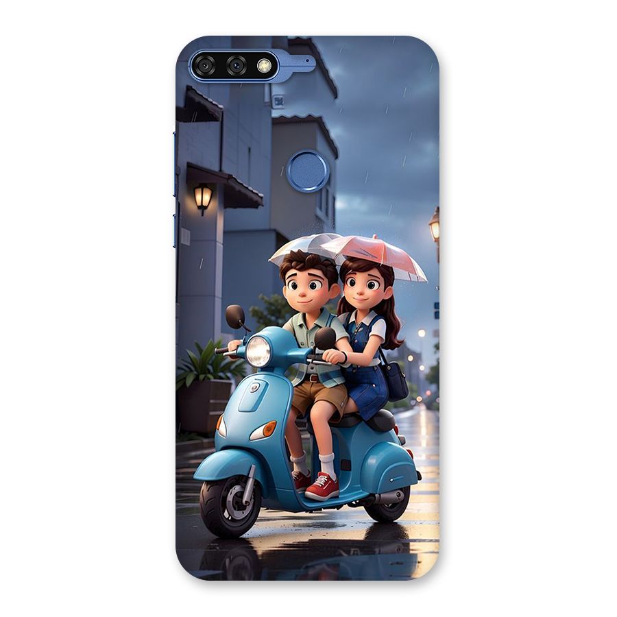 Cute Teen Scooter Back Case for Honor 7C