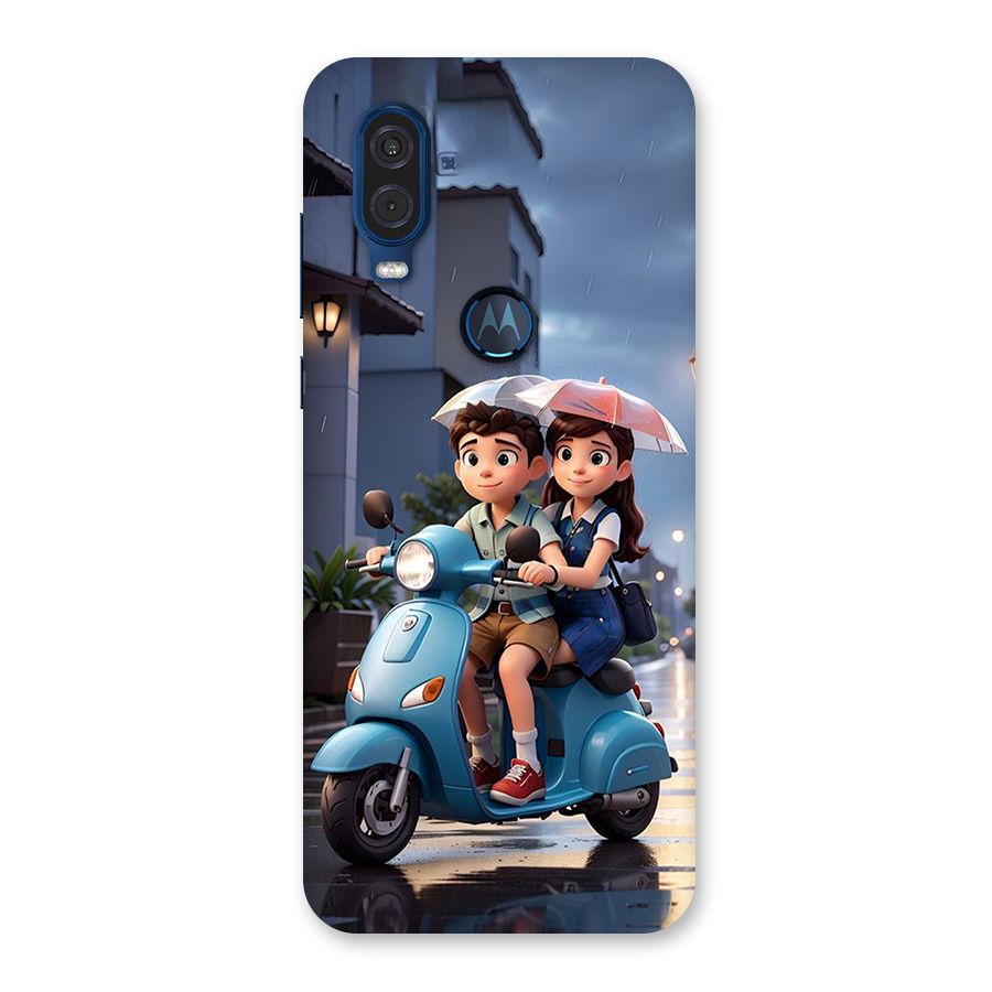 Cute Teen Scooter Back Case for Motorola One Vision