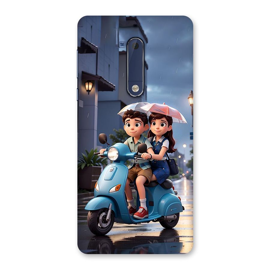 Cute Teen Scooter Back Case for Nokia 5