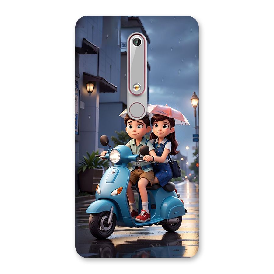 Cute Teen Scooter Back Case for Nokia 6.1