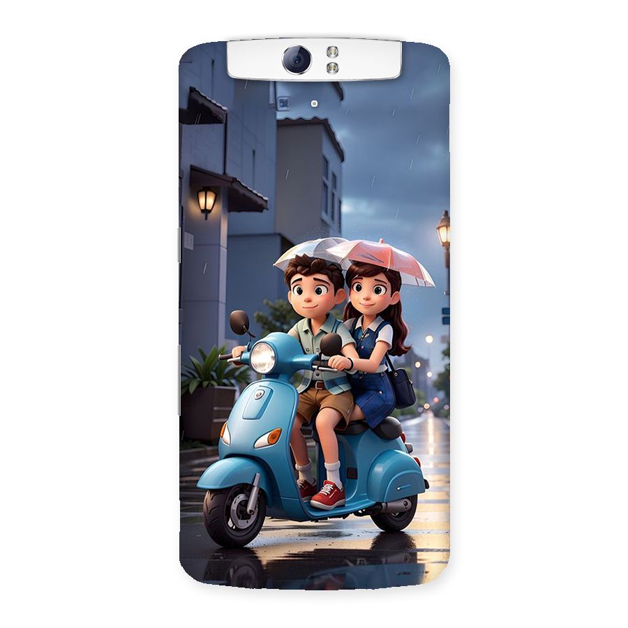 Cute Teen Scooter Back Case for Oppo N1