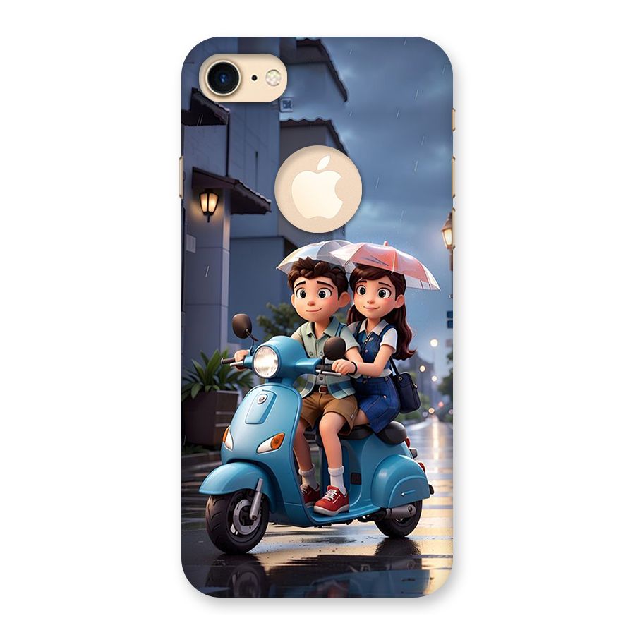 Cute Teen Scooter Back Case for iPhone 7 Logo Cut