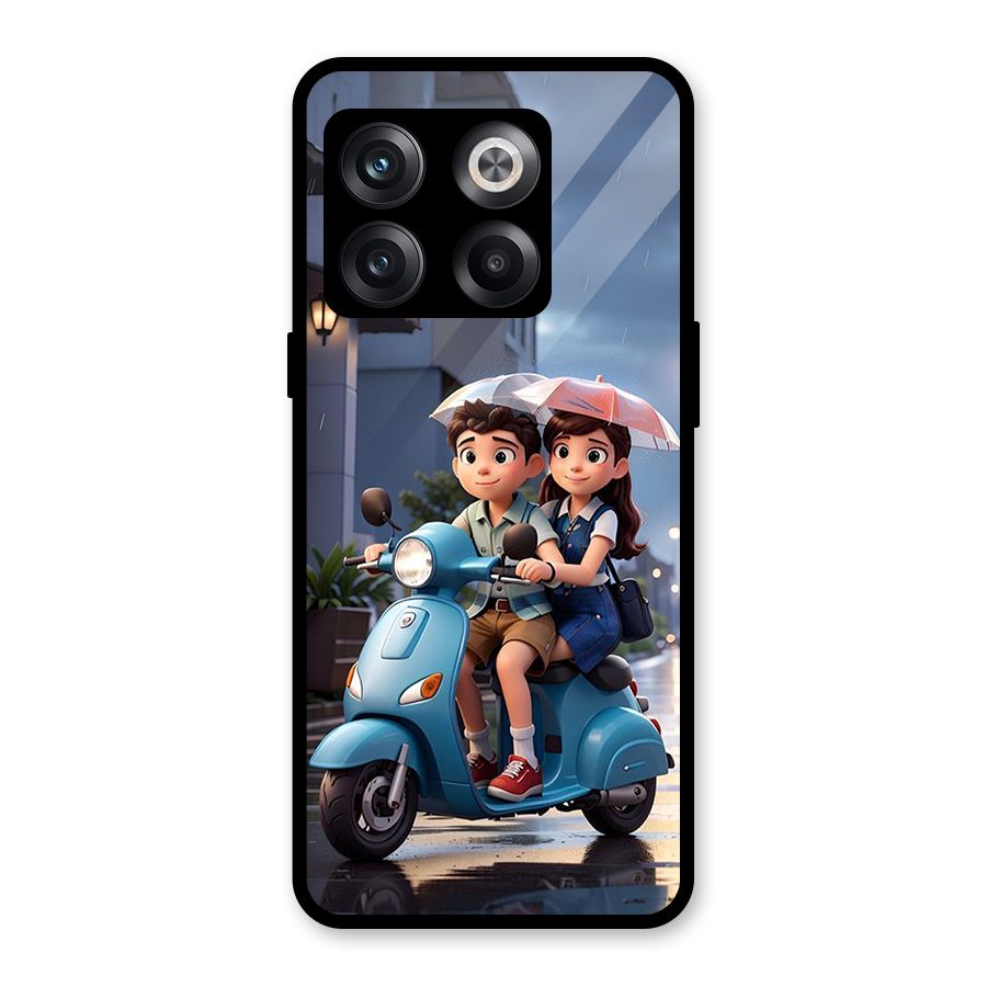 Cute Teen Scooter Glass Back Case for OnePlus 10T