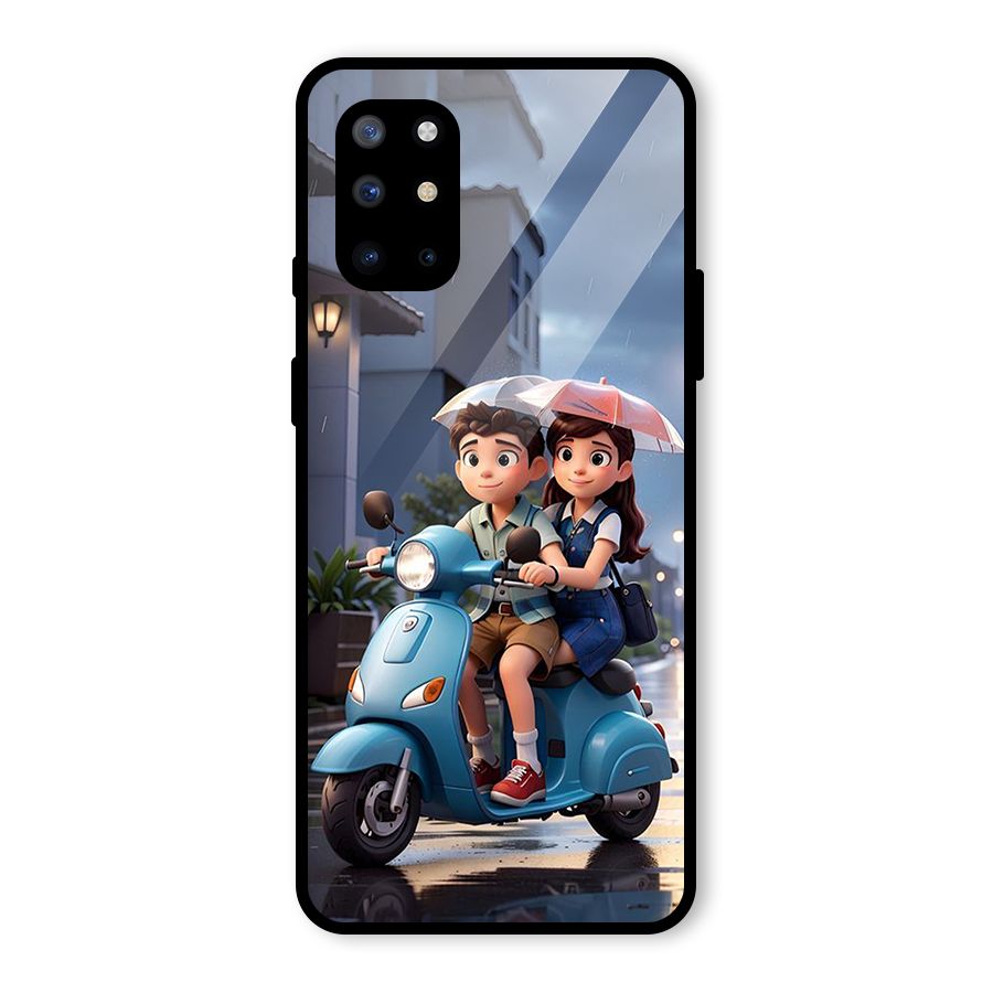 Cute Teen Scooter Glass Back Case for OnePlus 8T