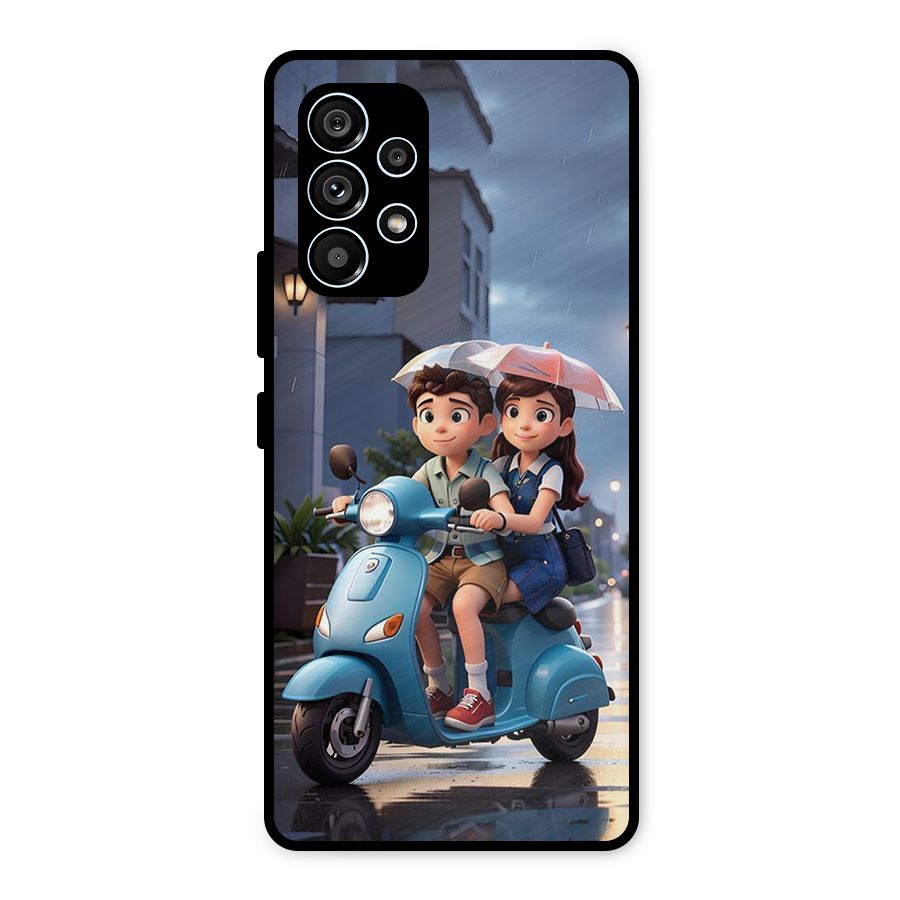 Cute Teen Scooter Metal Back Case for Galaxy A53 5G