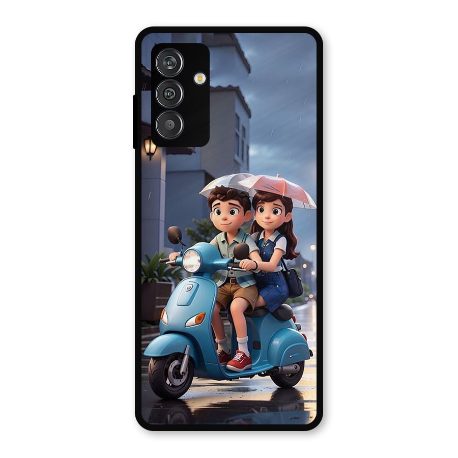 Cute Teen Scooter Metal Back Case for Galaxy M13