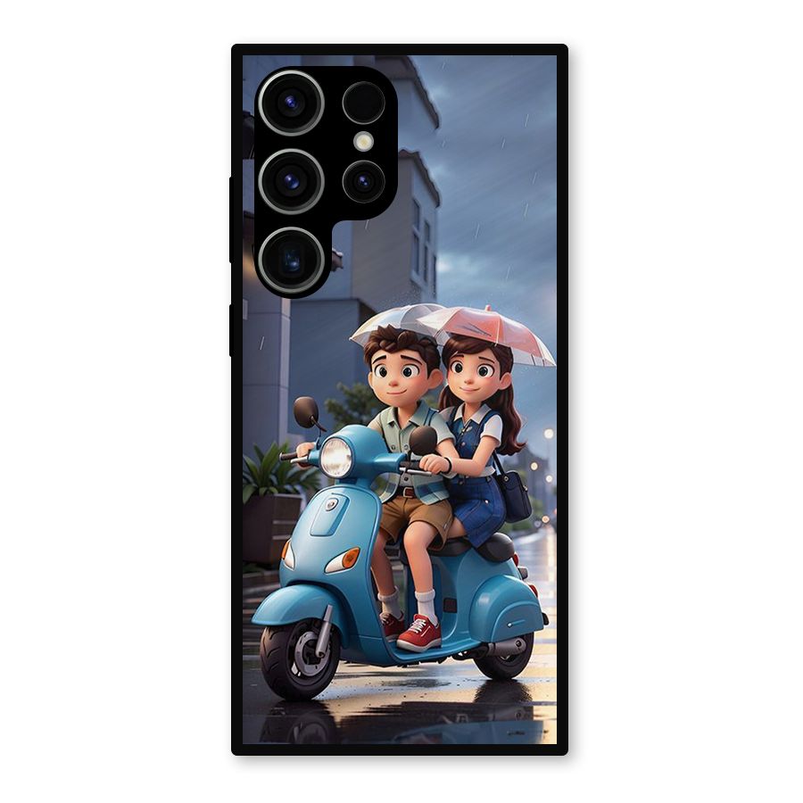 Cute Teen Scooter Metal Back Case for Galaxy S23 Ultra