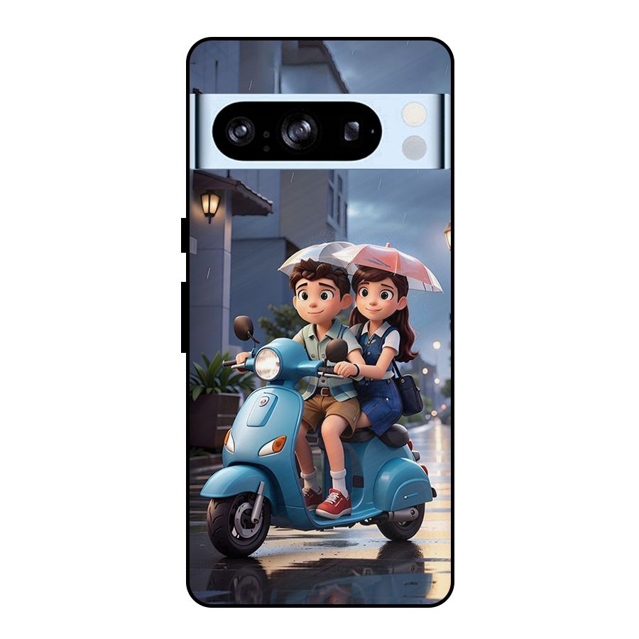 Cute Teen Scooter Metal Back Case for Google Pixel 8 Pro