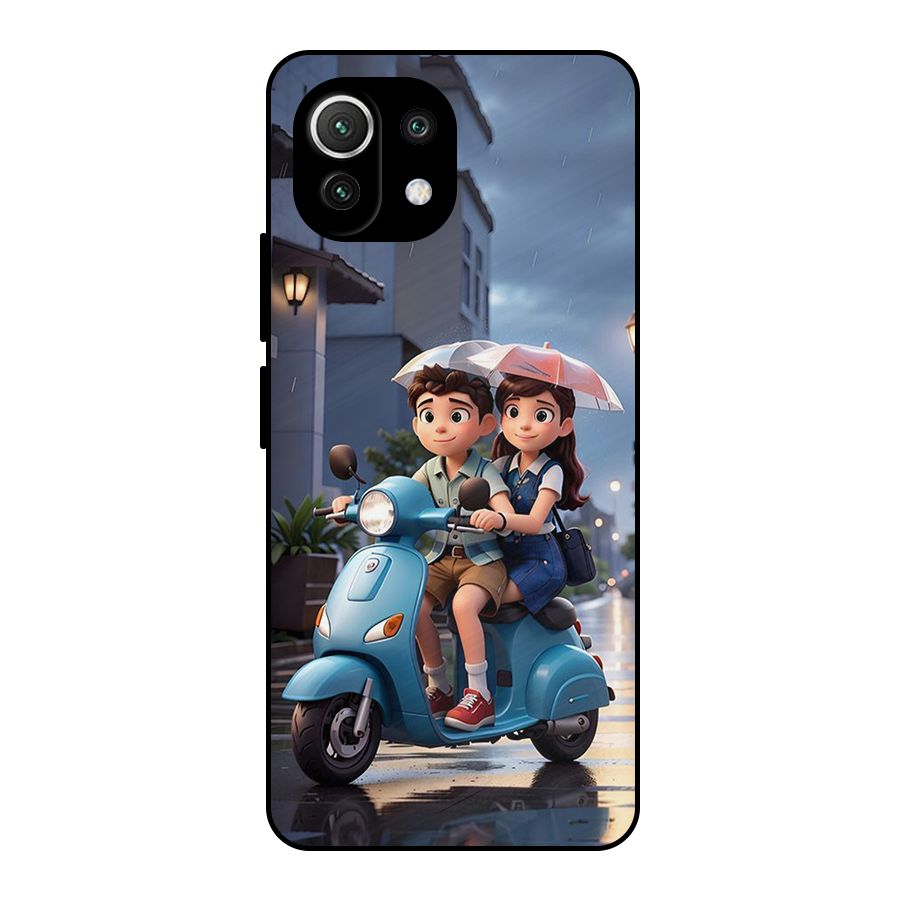 Cute Teen Scooter Metal Back Case for Mi 11 Lite