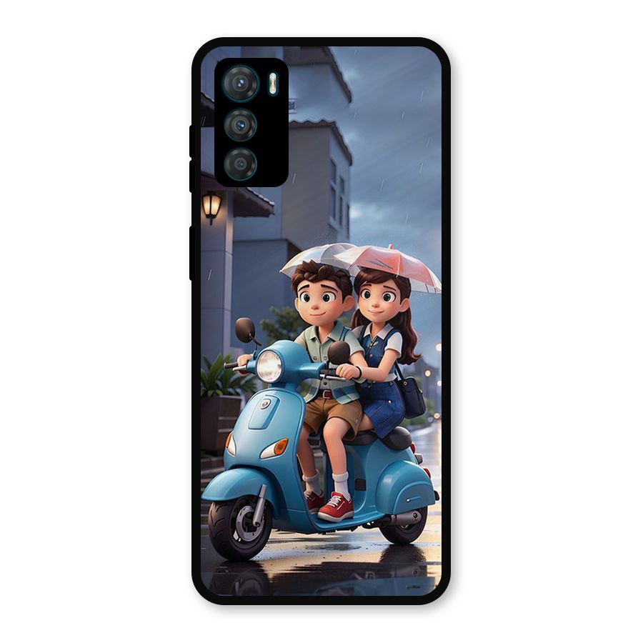 Cute Teen Scooter Metal Back Case for Moto G42